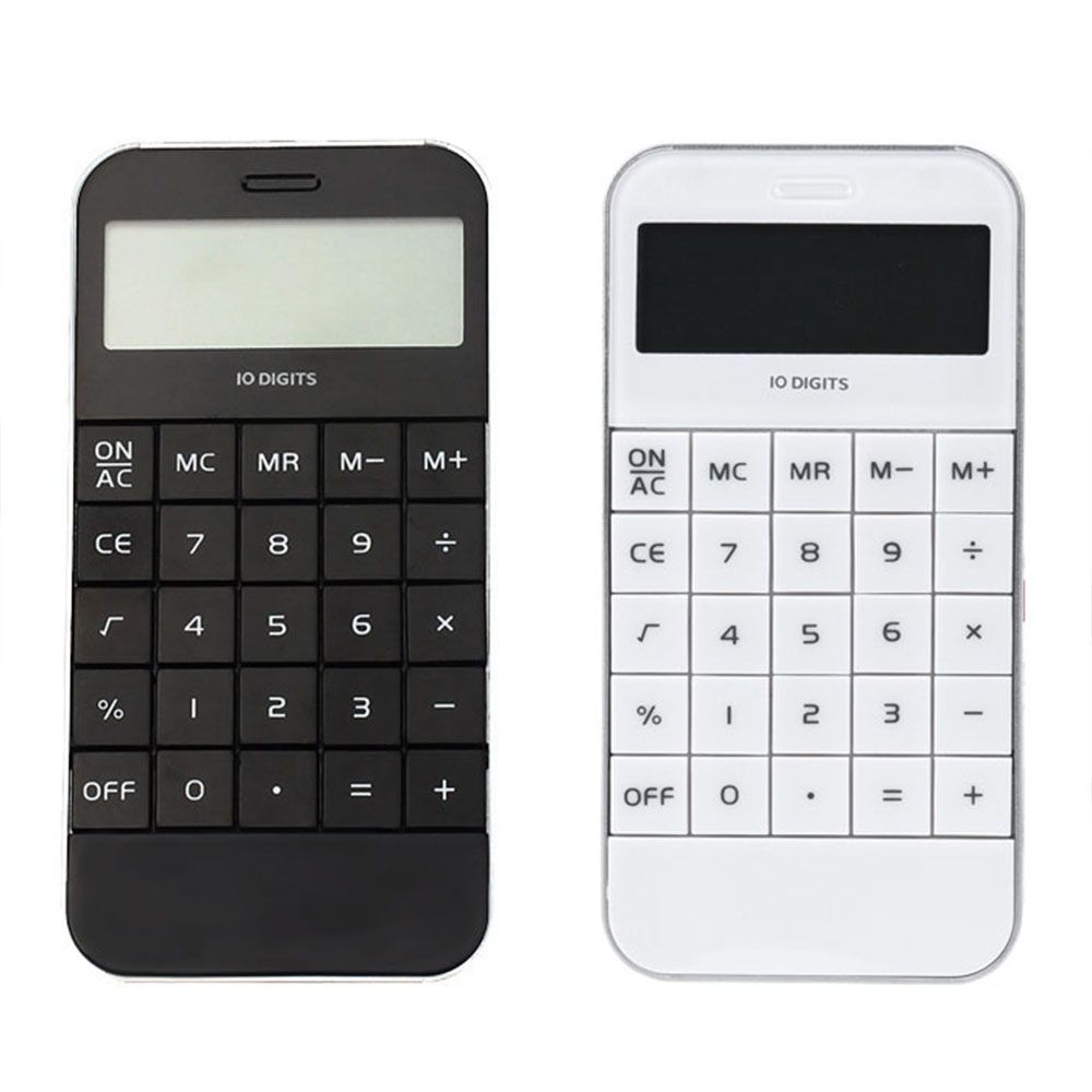 Mini School Cheap Promotional Universal Pocket Digit Calculator Electronic White Black