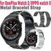 Ремешок-браслет 22 мм для OnePlus Watch 2 Smartwatch, ремешок из нержавеющей стали для OPPO Watch X, металлический браслет Correa