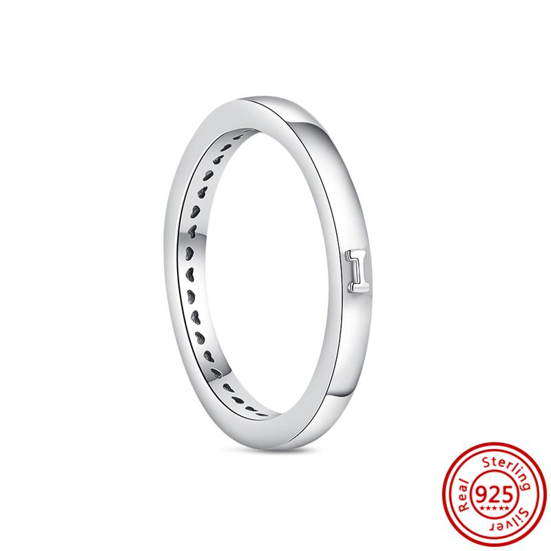 Красное Сердце Кольцо на Палец Сияющие Циркониевые Кольца Сверкающий Циркон Для Женщин 925 Стерлинговая медь Свадьба Помолвка Вечеринка Роскошные Подарки