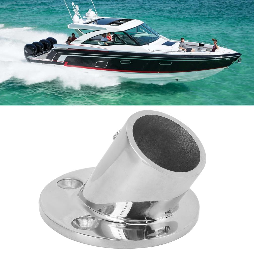 32mm1.26in Round Hand Rail Base 60 Degree Fitting Stainless Steel Marine Hardware for Boats Yachts