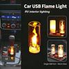 USB светодиодный ночник-пламя, Динамичный мерцающий матовый стеклянный светильник настроения, Атмосферное освещение для дома и автомобиля