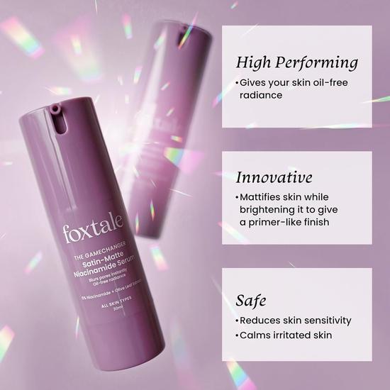 Фокстейл- (Упаковка из 2 шт.) Сыворотка для лица с 5% ниацинамидом | Осветляет пятна и следы от акне | Уменьшает темные пятна | Для мужчин и женщин - 30 мл