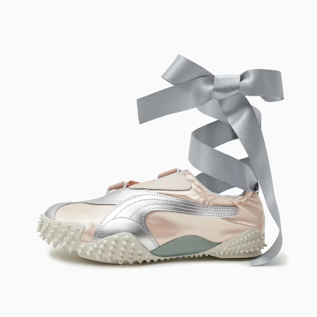 Puma Mostro Power & Grace Удобные Модные Балетки на шнуровке Скрипучие Низкие Кроссовки для тренировок Женские кроссовки Розовый 399827-01