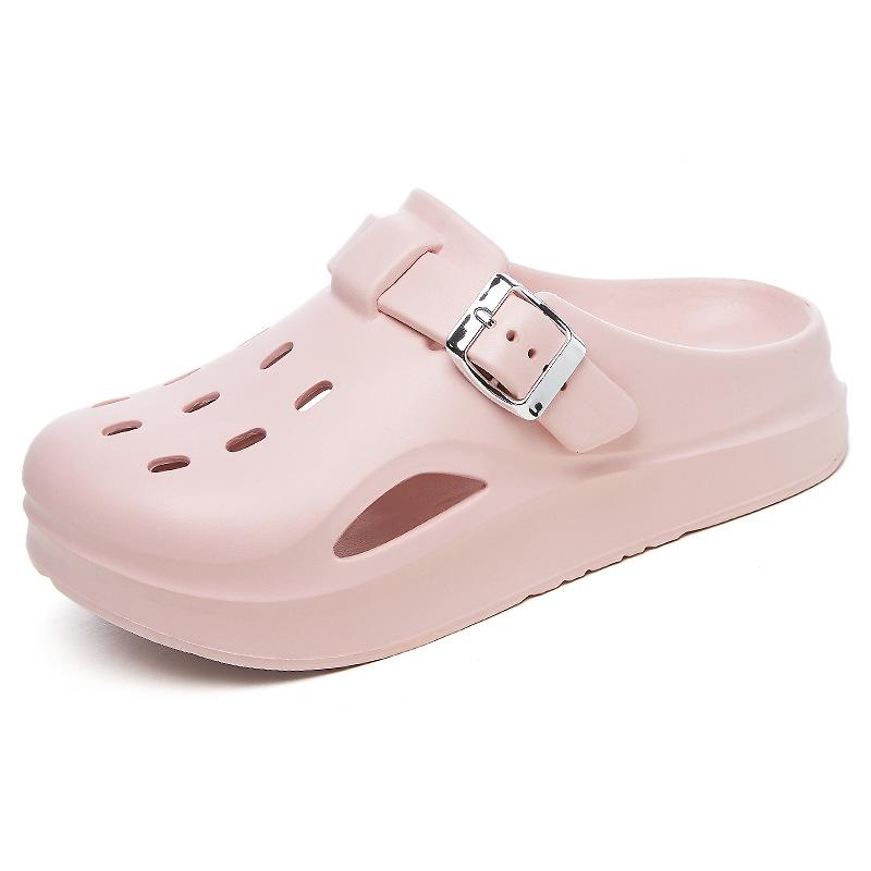 Новые женские пляжные сандалии на толстой подошве, водонепроницаемые, износостойкие, модные, универсальные, удобные, не утомляющие ноги, полые, дышащие, для улицы