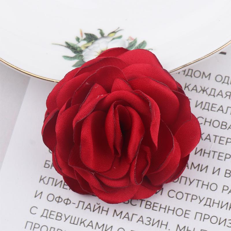 5CM Large Fabric Flower with Burned Edge for Jewelry, Clothing, Headwear, Hair Clips & Decorative Accessories
