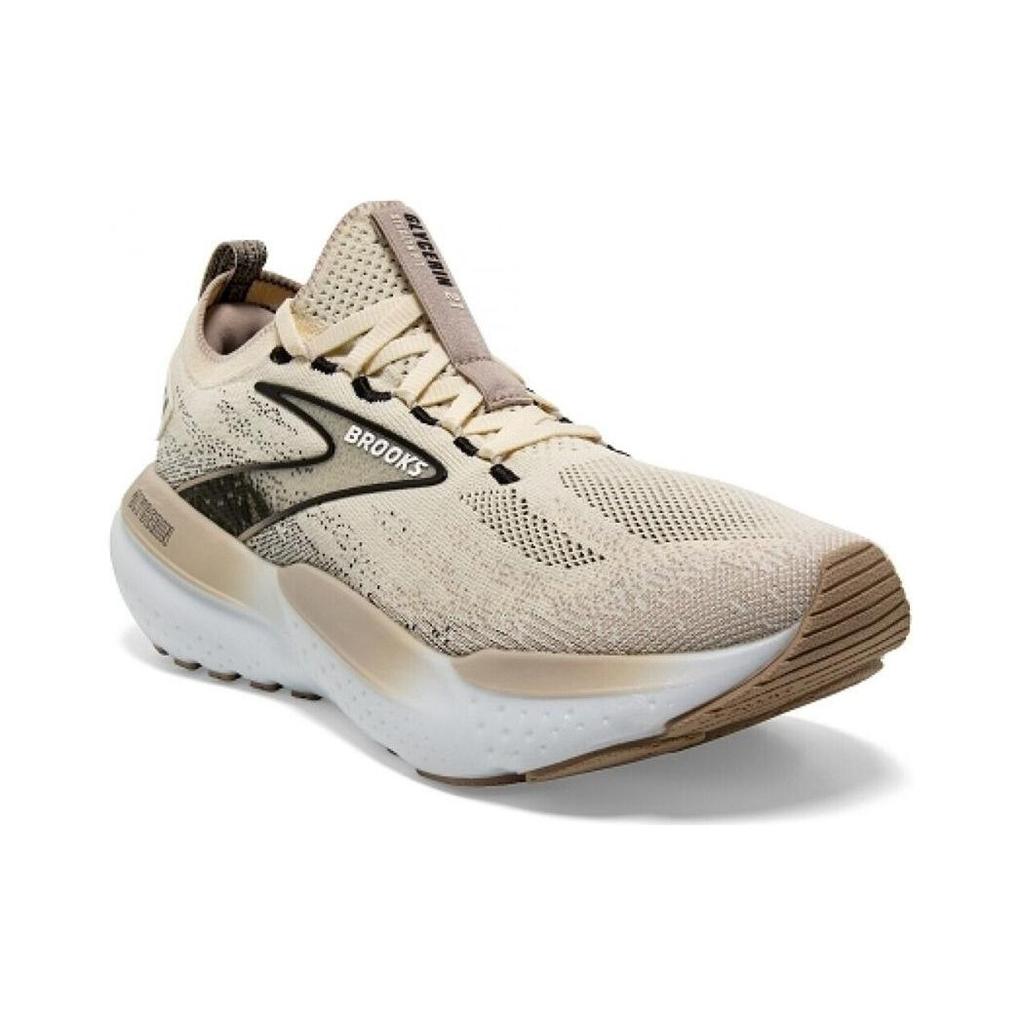 Brooks Glycerin StealthFit 21 Coconut Chateau Grey Women Sneakers Cream Black 120410-1B-108
