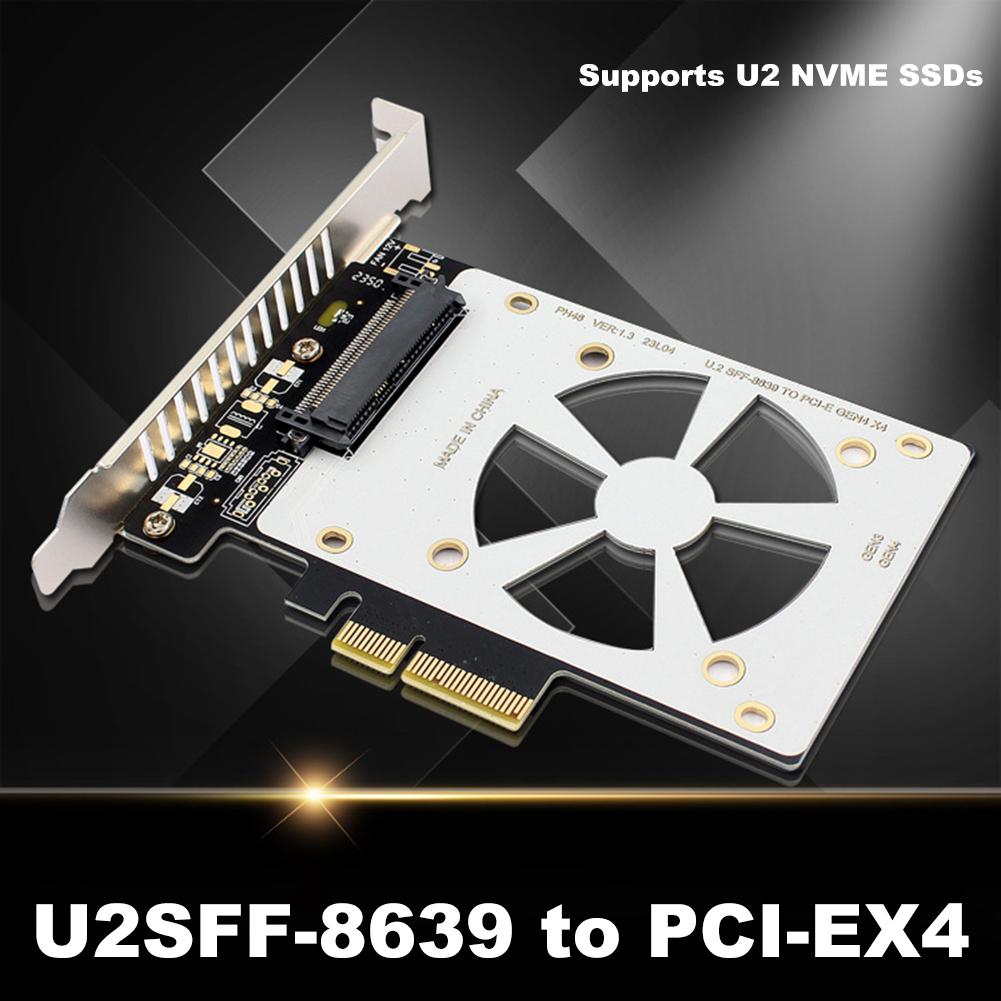 Адаптер SFF-8639 для слота PCIe X4/X8/X16 Карта расширения PCI-E Райзер-карта 4000 МБ/с Поддержка PCI-E GEN3 U.2 NVME SSD