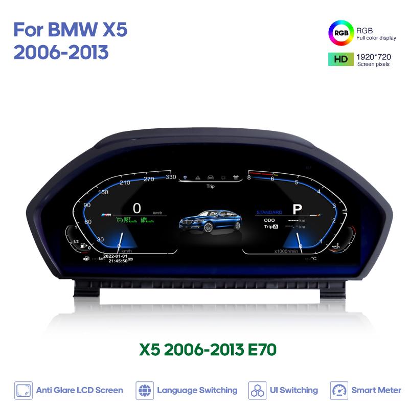 Для BMW 5 серии 2003-2009 X5 2006-2013 Carplay Цифровая приборная панель ЖК-дисплей Кокпит Виртуальный прибор Неразрушающий