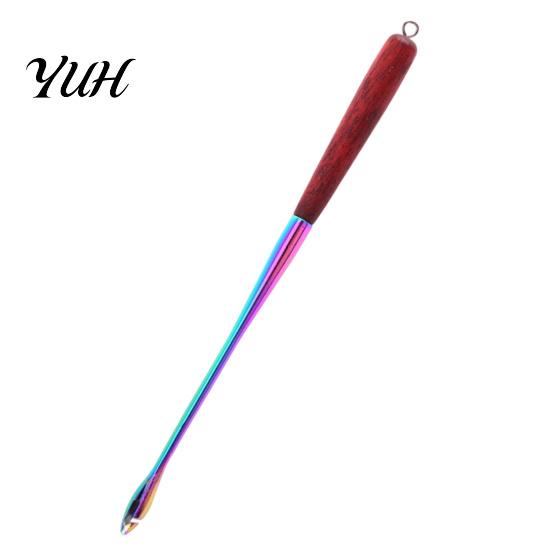 Easy to Use Hook Remover Stainless Steel Tool, 9 Inch Fishing Disgorger with Fish Friendly Detaching Tool Wooden Handle, Heavy-duty Quick Retractor