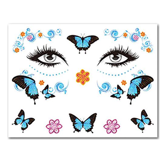 Наклейки-тату, очаровательные крылья бабочки, водонепроницаемые, безопасные, блестящие, детские татуировки, наклейки для вечеринок, фестивалей