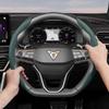 Подходит для Cupra Дышащий кожаный чехол на руль с сегментированным дизайном и системой быстрого снятия, нескользящий и прочный, для моделей, таких как Formentor, L