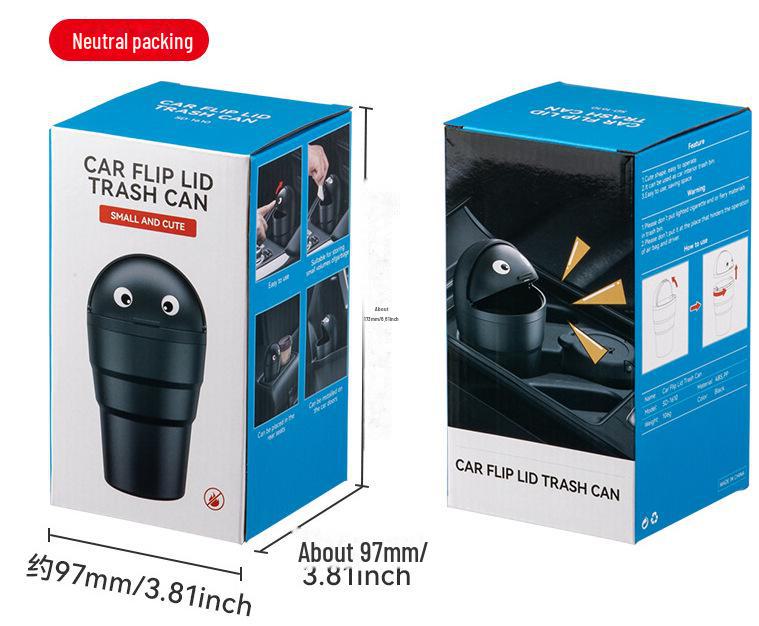 Shunwei Car-Mounted Cup-Shaped Trash Bin - Portable and Cute Interior Trash Storage for Cars