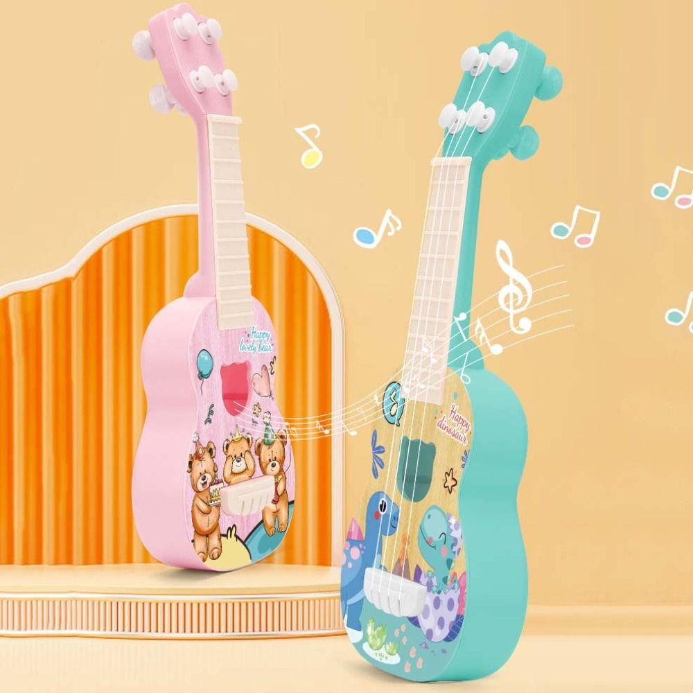 4 Strings Simulation Ukulele Toy Nylon Strings Small Guitar Toy Ukulele Guitar Toy Outdoor Games