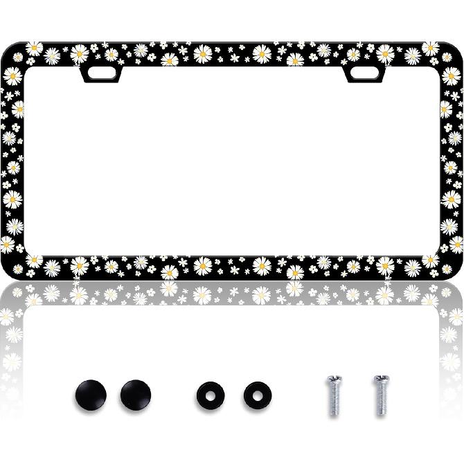 Jesus The Way The Truth The Life License Plate Frame Cross License Plate Frames Personalise Stainless Steel Funny Design Compatible with Standard