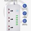 Универсальный удлинитель с 2/3 розетками и зарядным устройством на 6 портов USB, кнопка переключения удлинителя, удлинитель 2M/3M, розетка для удлинителя EU UK Us