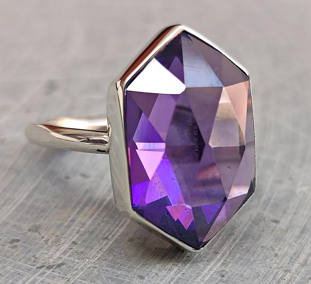 Amethyst Ring, Statement Ring, 925 Solid Sterling Silver, Purple Amethyst Gemstone, Women Ring, Engagement Ring, Gift for Her