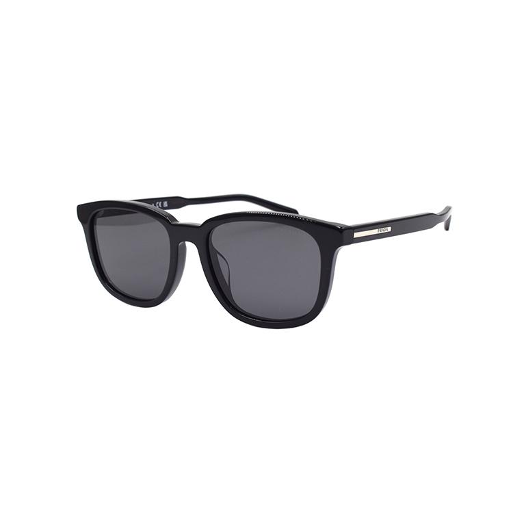 Prada Signature Irregular Shape Sunglasses Men sunglasses Black SPRA21-F-16K-08Z