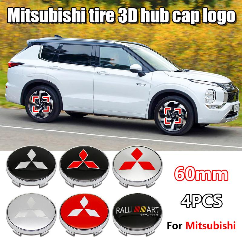 4 шт. 60 мм Наклейки на центральный колпачок колеса автомобиля, крышка диска для Mitsubishi Pajero Outlander XL Montero Lancer Triton l200 Galant