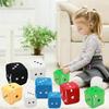 Dice Pendant Fuzzy Three Dimensional with Suction Cup Printing Dots Cartoon Decoration Various Sizes Hanging Plush Dot Dice Toy for Home