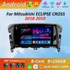 Bluetooth WiFi Navi GPS для Mitsubishi ECLIPSE CROSS 2018 2019 Android 14 Автомобильный видео-мультимедийный проигрыватель с разделенным экраном Вентилятор охлаждения