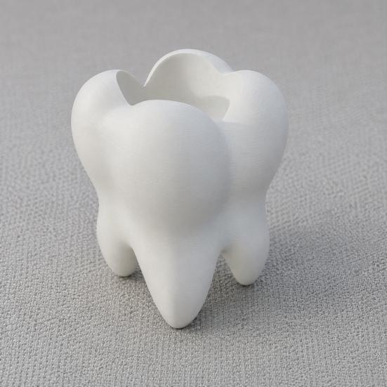 Multi-purpose Storage Box Tooth Shape Toothbrush Holders for Bathrooms, Creative Pen Holder Comfortable Grip Desktop, Decorative Home Decor