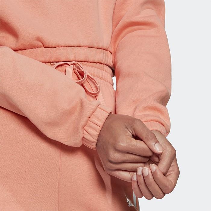 Adidas Свободный крой свитшот с круглым вырезом и логотипом, женские топы, розовый HC2920