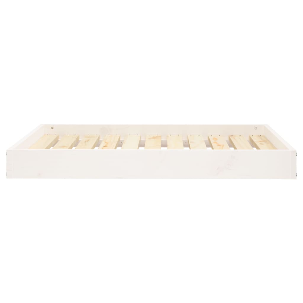 Vidaxl Legowisko Dla Psa, Białe, 91,5X64X9 Cm, Lite Drewno Sosnowe