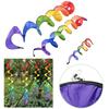 Colorful Hanging Rainbow Curlie Spinners Wind Twisters for Garden and Patios Outdoor Indoor Yard Decoration Eye Catching