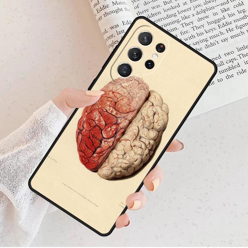 Человеческие Органы Мозг Чехол для Телефона Для Samsung Galaxy S25 S23 S30 S8 S21 S20 FE S24 S22 Note 10 20 S8 Plus lite Ultra