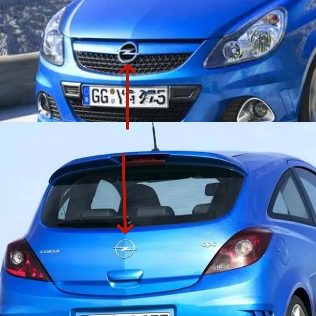 145mm 3D ABS Black/Silver Car Front Grille Hood Bonnet Emblem Rear Trunk Badge Logo Sticker For Opel Astra Insignia Corsa Zafira