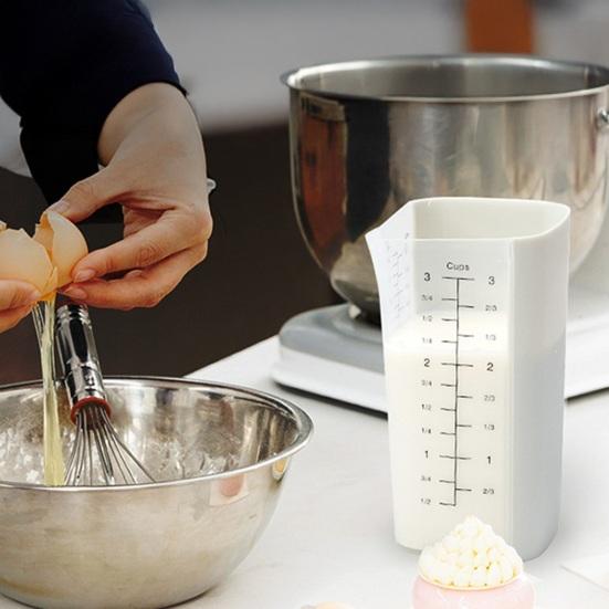 Силиконовая мерная чашка Yousheng с двойной шкалой, для выпечки и готовки, гибкий носик, удобная ручка, безопасна для микроволновой печи и посудомоечной машины, кухонные принадлежности