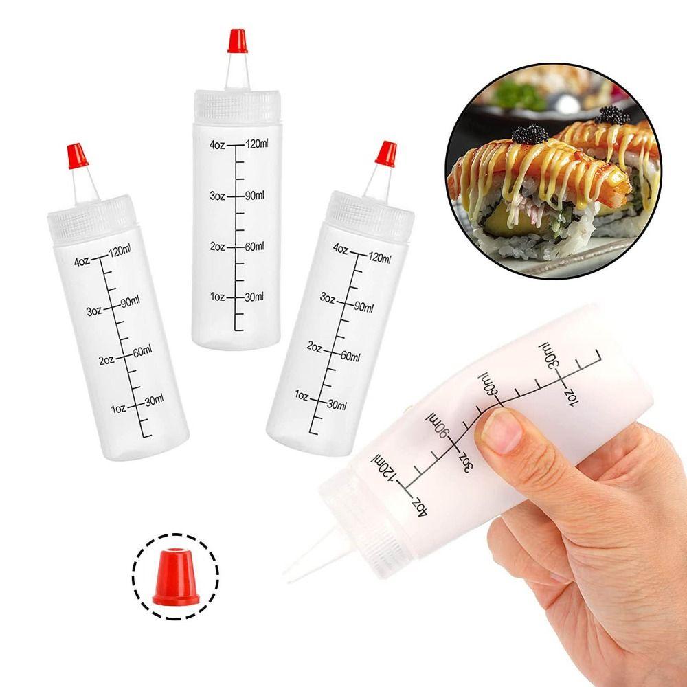 Пластиковая бутылка для выдавливания соуса, градуированный контейнер для джема, новые соусники