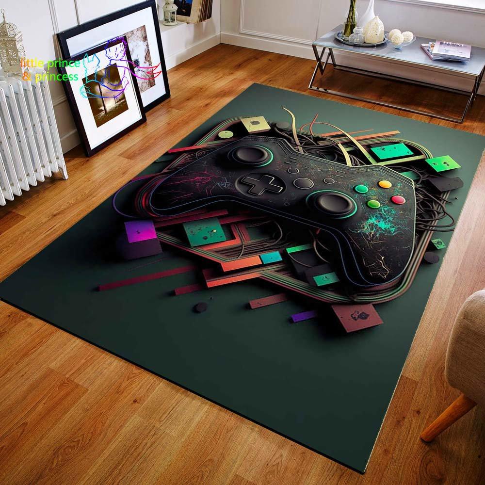 Геймерский контроллер, игровой ковер с 3D принтом для гостиной, коврики для кемпинга, противоскользящий коврик, коврик для йоги, подарок для мальчика