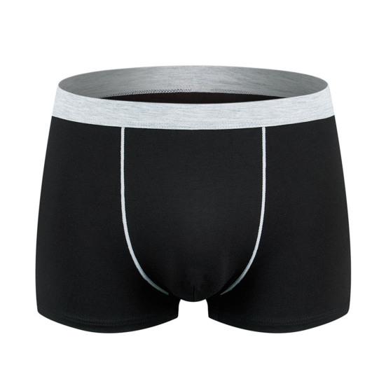 Men Boxer Underwear Mid-rise Breathable Smooth Wiring Perfect Fit Shorts Panties Patchwork