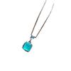 Jewelry Temperament Colored Treasure Popular Simulation Emerald Retro Pendant Necklace Collarbone Main Stone 9 * 9