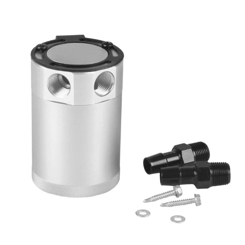 Lightweight Oil Catch Can Aluminum Alloy Oil Catch Can Two Hole Oil Catch Tank Simple Installation for Automotive