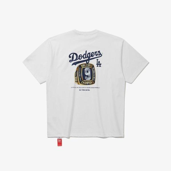 New Era La Dodgers Футболка Кольцо Чемпионов белый 15147550