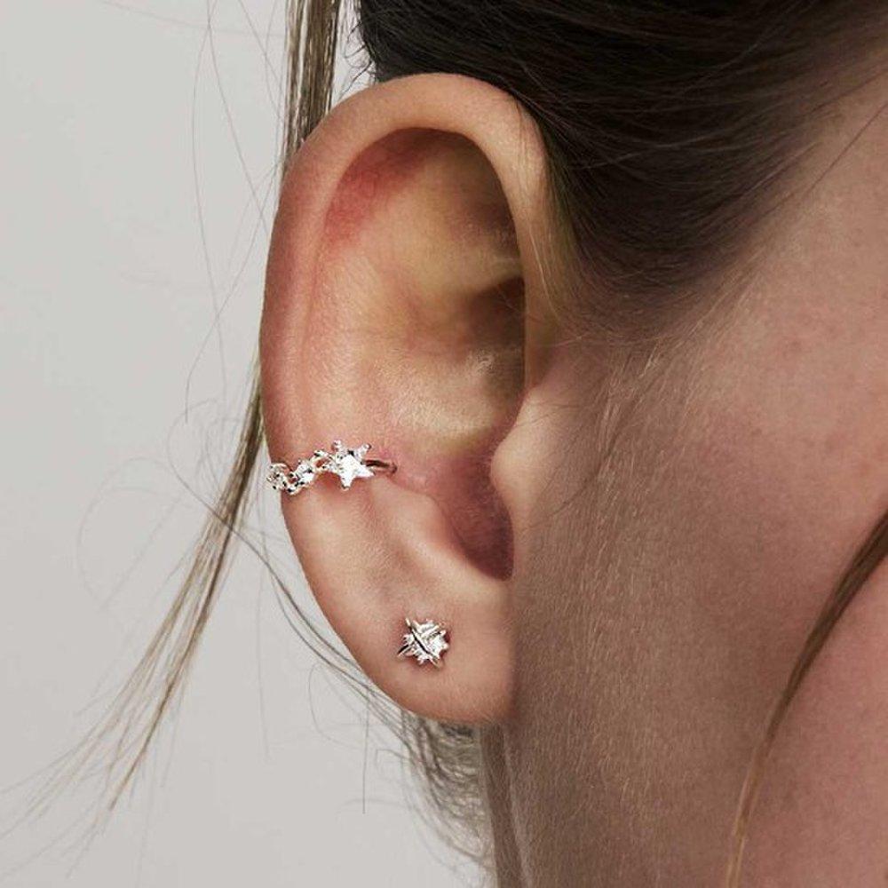 [Lee Jae-in Wearing Jeong Ji-so] [Sv925] Star Cubic Ear-Cuff