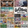 Vintage Antique Plaque Bar Pub Man Cave Metal Sign Route 66 Poster Air Gasoline Tin Sign Home Bedroom Home Wall Decor Sign Art