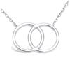 [L1285] - Silver 'Choreography' Silver Necklace (rhodium-plated) - 20x13 Mm
