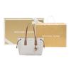 New MICHAEL KORS Voyager Artificial Leather Tote Bag, Shopping Bag, Shoulder Bag Medium Women's Vanilla White 30F8GV6T2B-150
