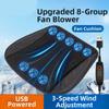 with 8/5 USB Fans Car Ice Silk Seat Cushion Fast Blowing Car Seat Cooling Pad  Office Chairs
