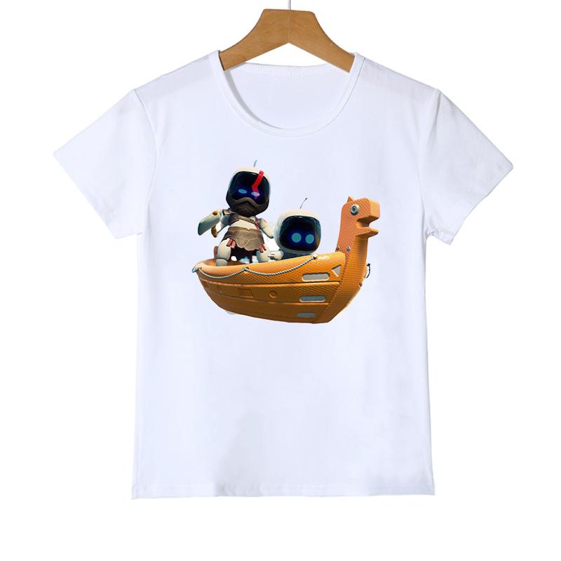 Забавные футболки для мальчиков, детская футболка с мультяшным принтом для игровой комнаты «Астрос», летняя повседневная одежда для мальчиков, футболка для малышей, топы с короткими рукавами