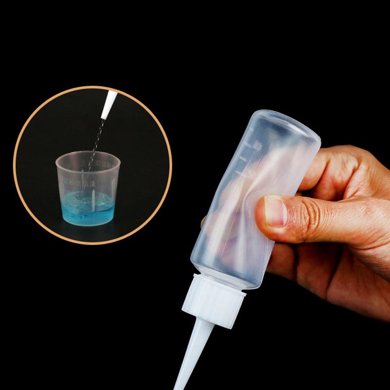 5Pcs 40/100Ml Plastic Clear Tip Applicator Bottle Squeeze Bottle Suitable For Crafts Art Glue Multi Purpose Refillable Empty