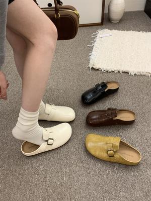 Модная ходьба Уютные повседневные Закрытый носок Полутапочки Лоферы Женская мода Слингбэк Слипоны Мюли Для женщин Платформа Новинка 2025 Комфорт