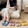 Fashion 2025 New Retro Women's Slippers with Adjustbale Buckle Suede Flat Slides New Summer Outdoor Comfortable Casual Slip-On Shoes