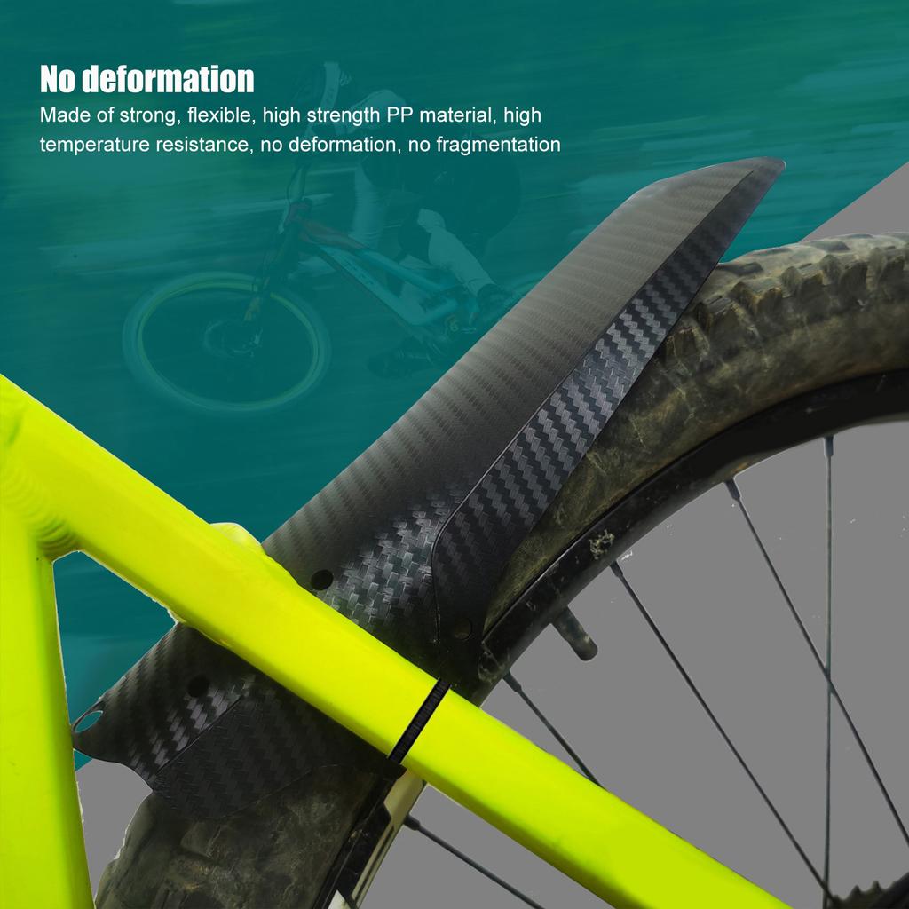 2 PCS Bike Fenders Mountain Road Bike Mudguards Front Rear Universal Bike Accessories Carbon Fiber Type