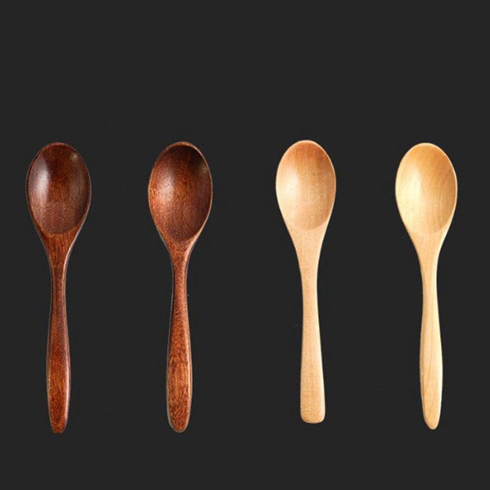 Natural Wooden Spoon Handmade Rice Soups Spoon New Utensil Cereal Spoon Kitchen Accessories