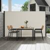 Retractable Side Awning, 71''x 138'' Outdoor Privacy Screen, 180g Polyester Water-proof Retractable Patio Screen, UV 30+ Room Divider Wind Screen for