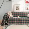 Sofa Towel with Full Coverage Ins Plaid Style Camping Blanket Sofa Cushion Cover All Season Universal Christmas Couch Decorate